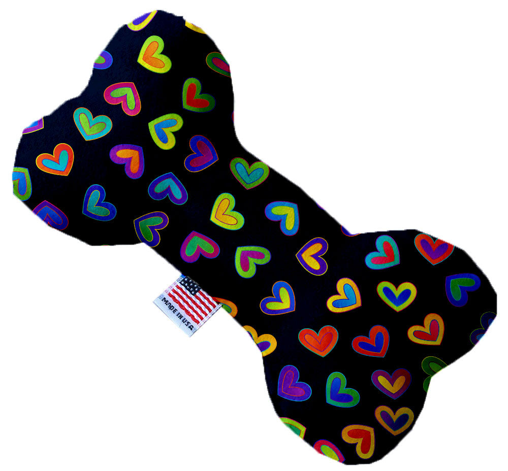 Pet and Dog Plush Heart or Bone Toy, "Valentine's Day Group" (Available in different sizes, and 8 different pattern options!)