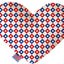 Pet and Dog Plush Heart or Bone Toy, "Independence Day Group" (Available in different sizes, and 9 different pattern options!)