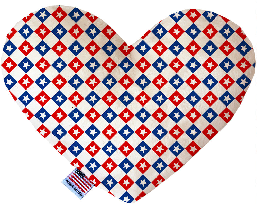 Pet and Dog Plush Heart or Bone Toy, "Independence Day Group" (Available in different sizes, and 9 different pattern options!)