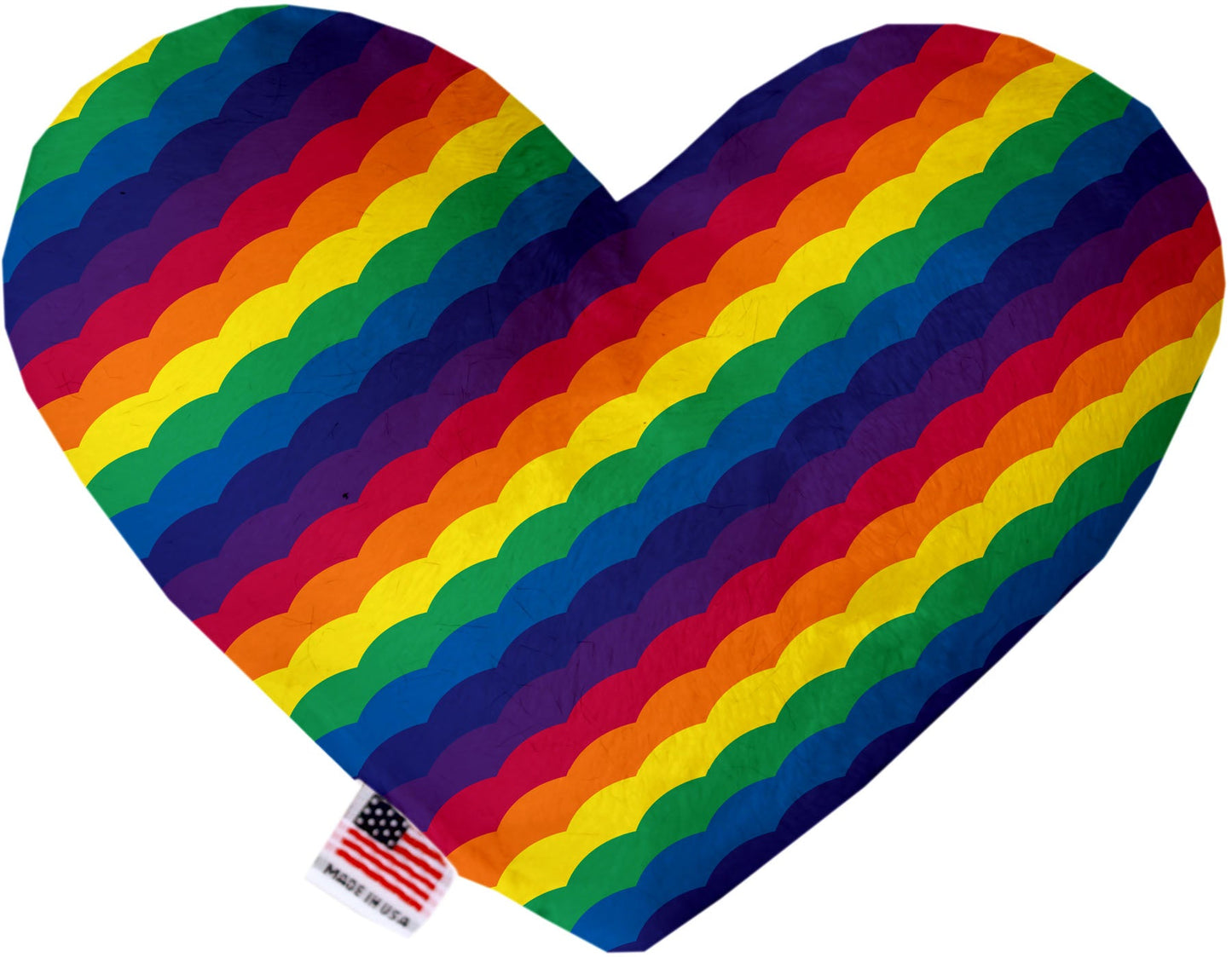 Pet and Dog Plush Heart or Bone Toy, "Rainbow Pride Group" (Available in different sizes, and 7 different pattern options!)