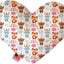 Pet, Dog Plush Heart or Bone Toy, "Birthday Group" (Available in different sizes, and 10 different pattern options!)