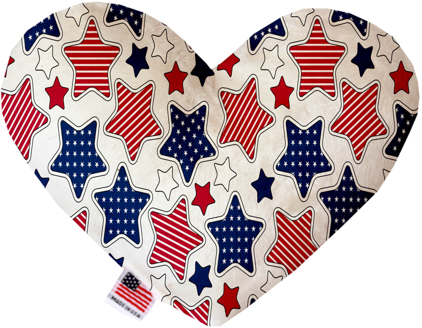 Pet and Dog Plush Heart or Bone Toy, "Independence Day Group" (Available in different sizes, and 9 different pattern options!)