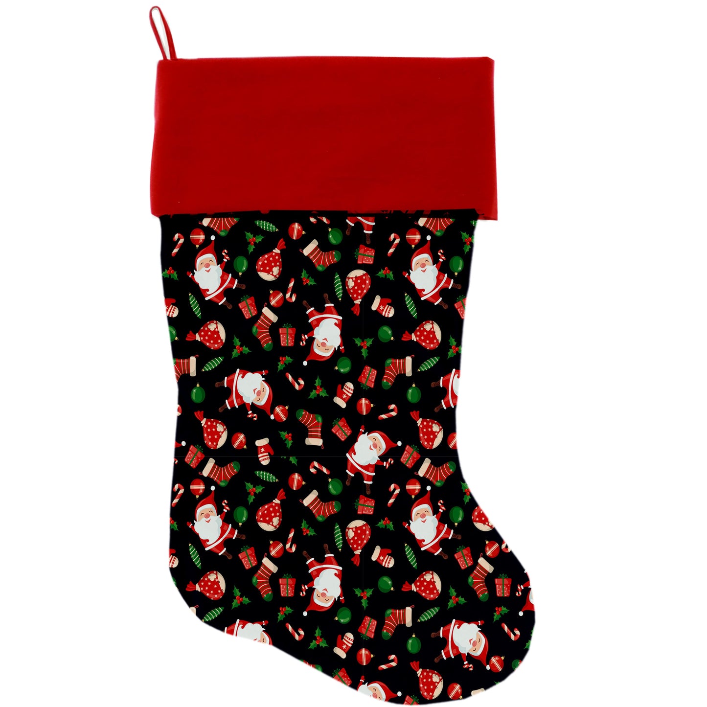 Christmas Velvet Stocking, "Santa Group" **Choose from 7 different patterns!**