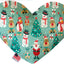 Pet and Dog Plush Heart or Bone Toy, "Santa Group" (Available in different sizes, and 8 different pattern options!)