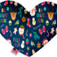 Pet and Dog Plush Heart or Bone Toy, "Santa Group" (Available in different sizes, and 8 different pattern options!)