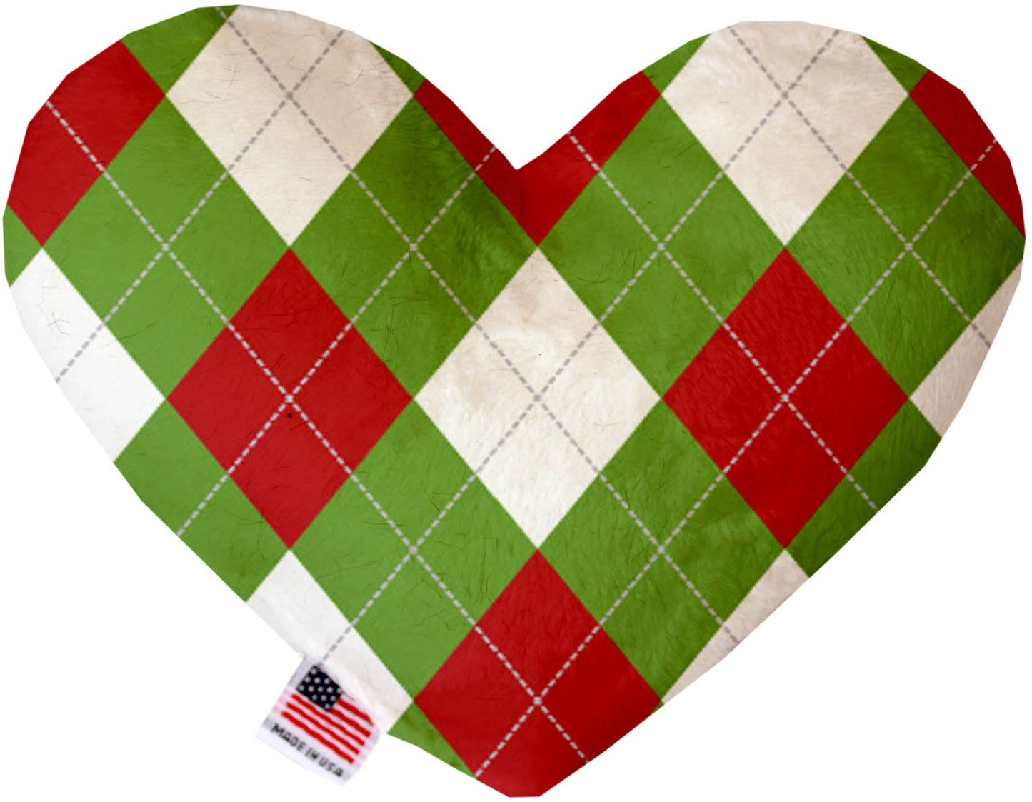 Pet and Dog Plush Heart or Bone Toy, "Christmas Patterns Group" (Available in different sizes, and 11 different pattern options!)