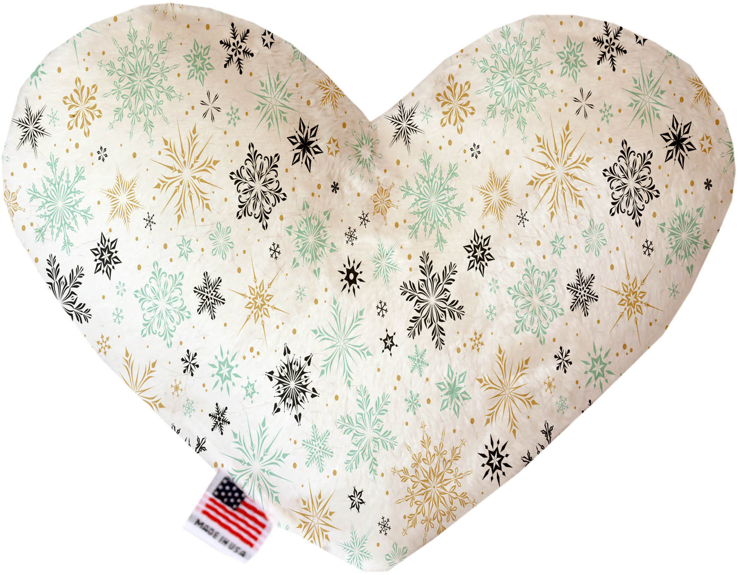 Pet and Dog Plush Heart or Bone Toy, "Winter Wonderland Group" (Available in different sizes, and 10 different patterns!)