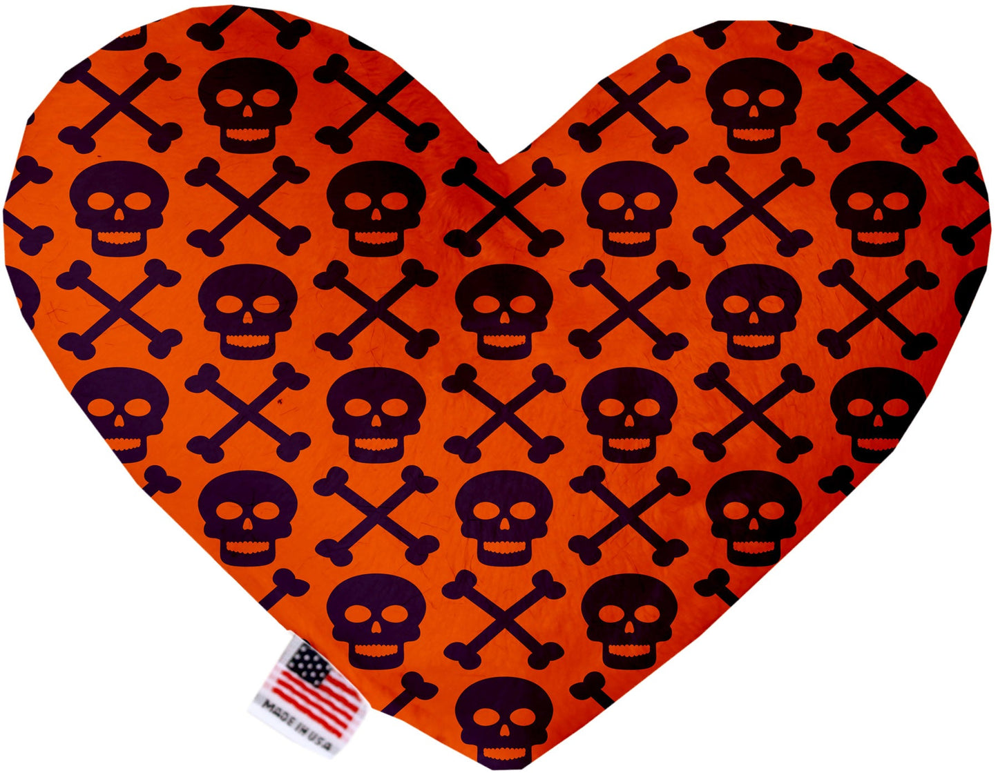 Pet and Dog Plush Heart or Bone Toy, "Skulls Group" (Available in different sizes, and 12 different pattern options!)