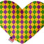 Pet and Dog Plush Heart or Bone Toy, "Mardi Gras Group" (Available in different sizes, and 10 different pattern options!)