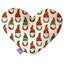 Pet and Dog Plush Heart or Bone Toy, "Santa Group" (Available in different sizes, and 8 different pattern options!)