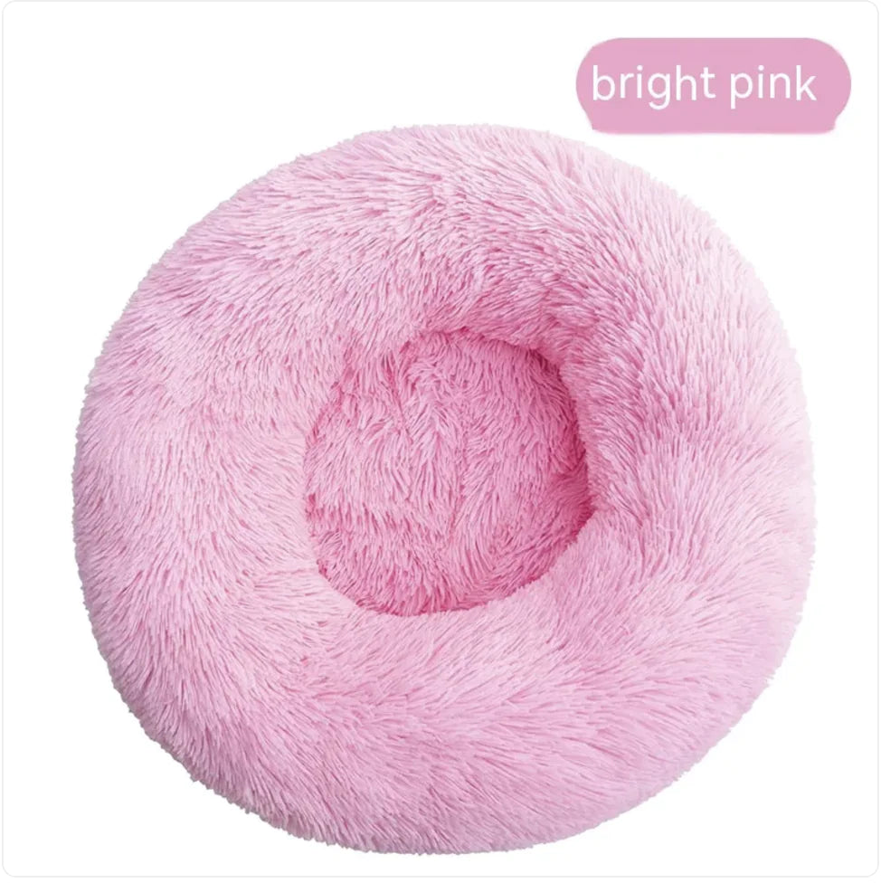 Plush Round Washable Pet Bed