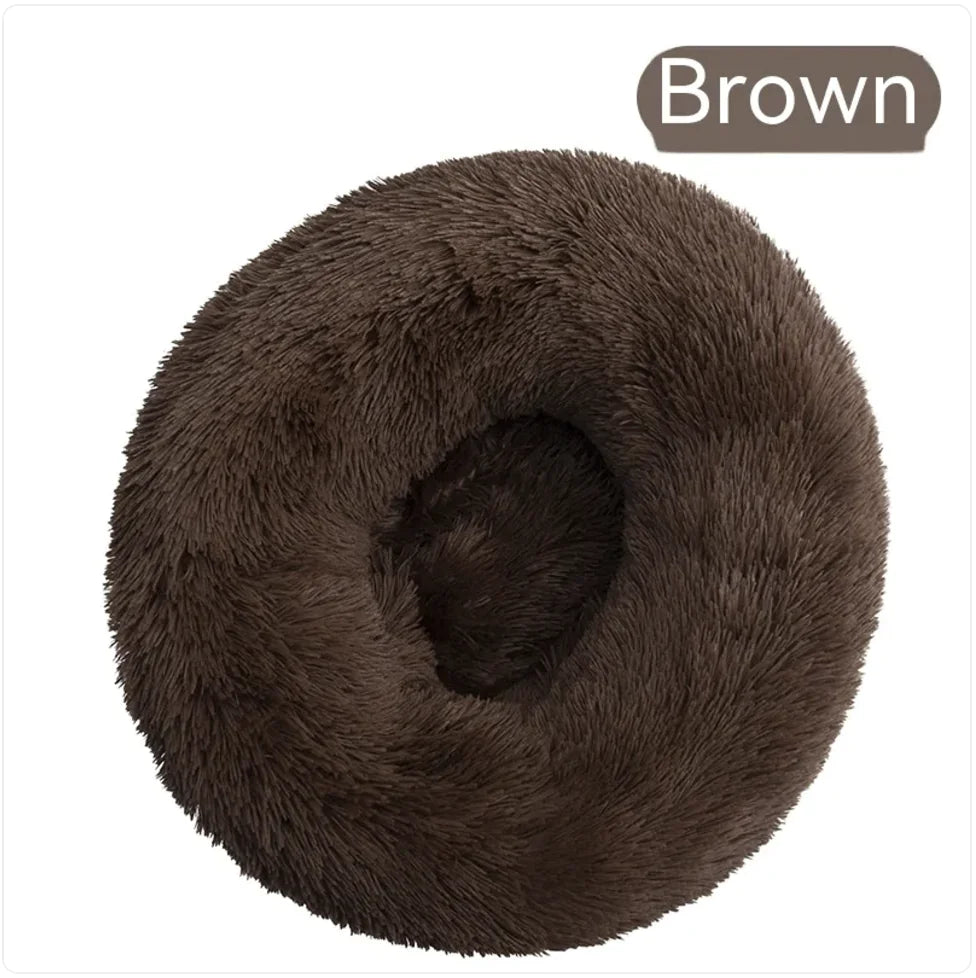 Plush Round Washable Pet Bed