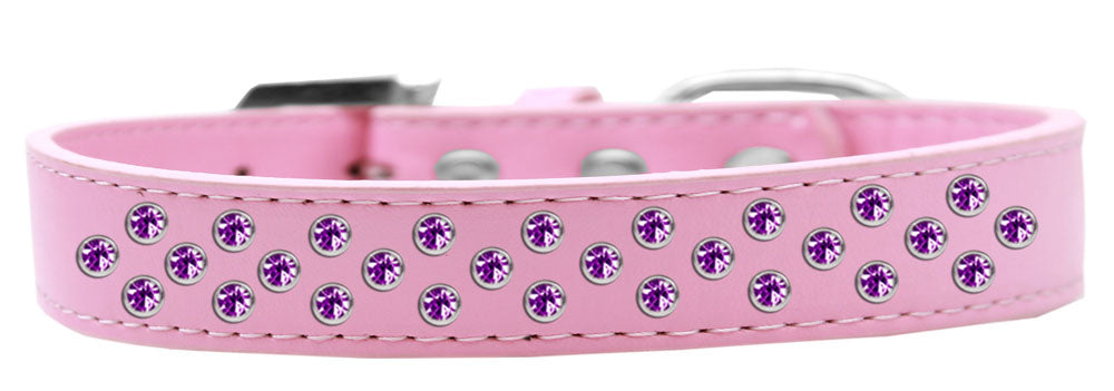 Dog, Puppy & Pet Fashion  Collar, "Purple Crystal Rimsets Sprinkles"