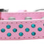 Dog, Puppy & Pet Fashion  Collar, "Southwest Turquoise Pearl Rimsets Sprinkles"