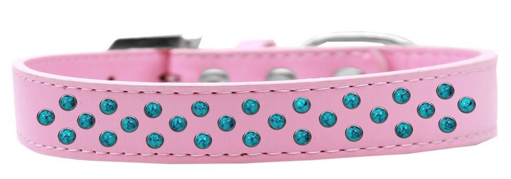 Dog, Puppy & Pet Fashion  Collar, "Southwest Turquoise Pearl Rimsets Sprinkles"