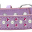 Dog, Puppy & Pet Fashion  Collar, "Pearl and Bright Pink Crystal Rimsets Sprinkles"