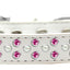 Dog, Puppy & Pet Fashion  Collar, "Pearl and Bright Pink Crystal Rimsets Sprinkles"