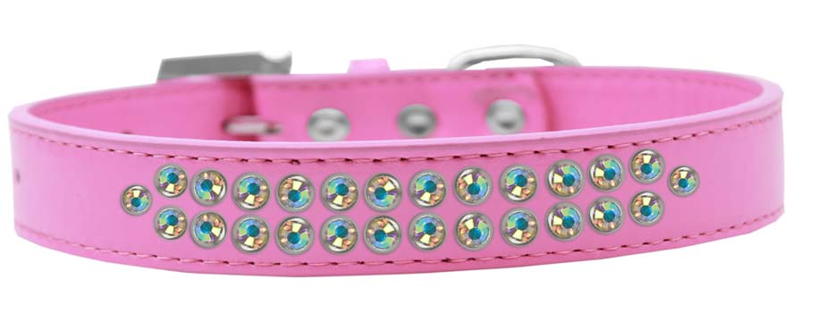 Dog, Puppy & Pet Fashion  Collar, "Two Row Aurora Borealis Crystal Rimsets"