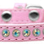 Dog, Puppy & Pet Fashion  Collar, "Aurora Borealis Crystal Rimsets"