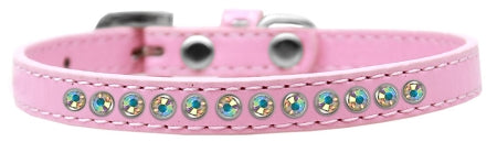 Dog, Puppy & Pet Fashion  Collar, "Aurora Borealis Crystal Rimsets"