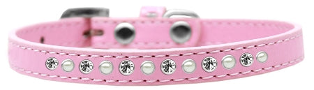 Dog, Puppy and Pet Fashion Collar "Pearl & Clear Crystals"