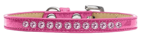 Dog, Puppy and Pet Ice Cream Collar, "Pearl & Light Pink Crystal Rimsets"