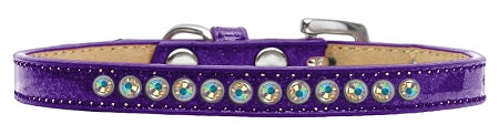 Dog, Puppy and Pet Ice Cream Collar, "Aurora Borealis Crystal Rimsets"