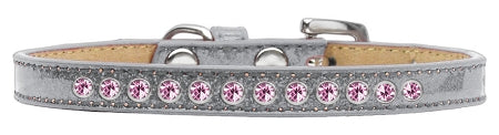 Dog, Puppy and Pet Ice Cream Collar, "Pearl & Light Pink Crystal Rimsets"