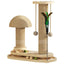 Solid Wood Cat Scratching Post & Toy Set