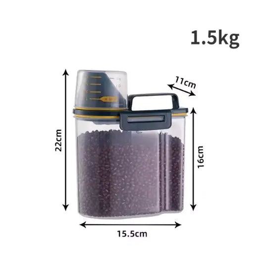 Pet Storage Container with Measuring Cup