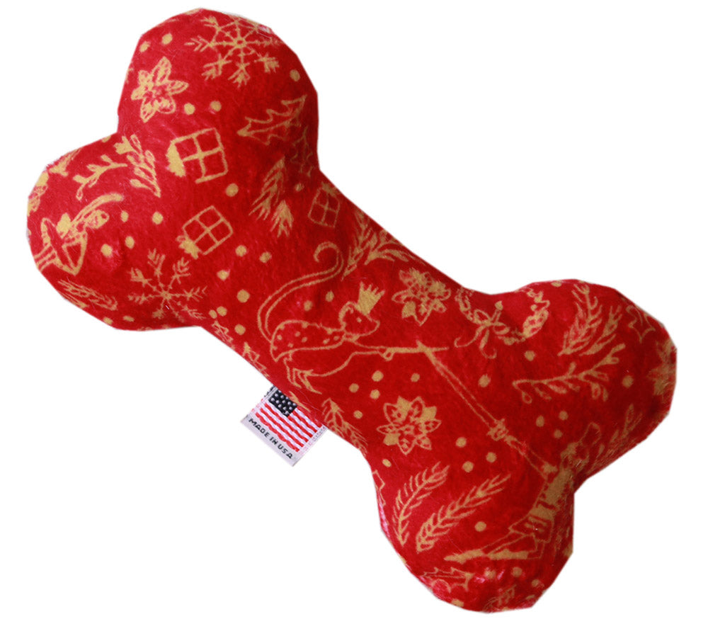 Pet and Dog Plush Heart or Bone Toy, "Classy Christmas Group" (Available in different sizes, and 7 different pattern options!)