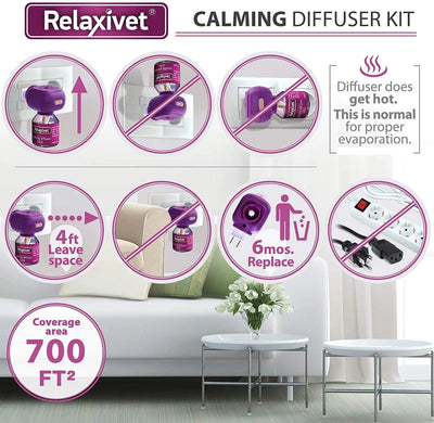 Calming Cat Diffuser Refill Anti Anxiety Pet Feline Calm Pheromones 6 Pack