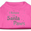 Christmas Screenprinted Dog Shirt, "I Believe In Santa Paws"