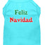 Christmas Screenprinted Dog Shirt, "Feliz Navidad"