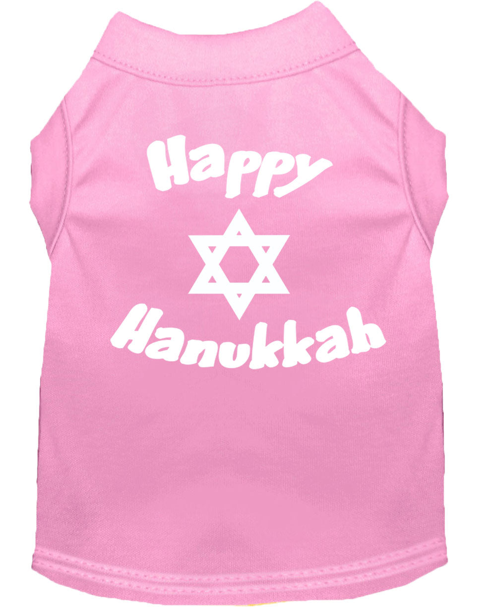 Hanukkah Pet Dog & Cat Shirt Screen Printed, "Happy Hanukkah"