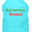 Christmas Screenprinted Dog Shirt, "Kurisumasu Omedeto"