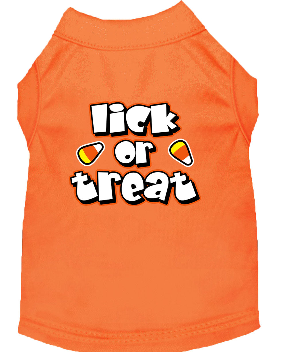 Halloween Pet Dog & Cat Shirt Screen Printed, "Lick or Treat"