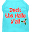 Christmas Pet Dog & Cat Shirt Screen Printed, "Deck The Halls, Y'all"