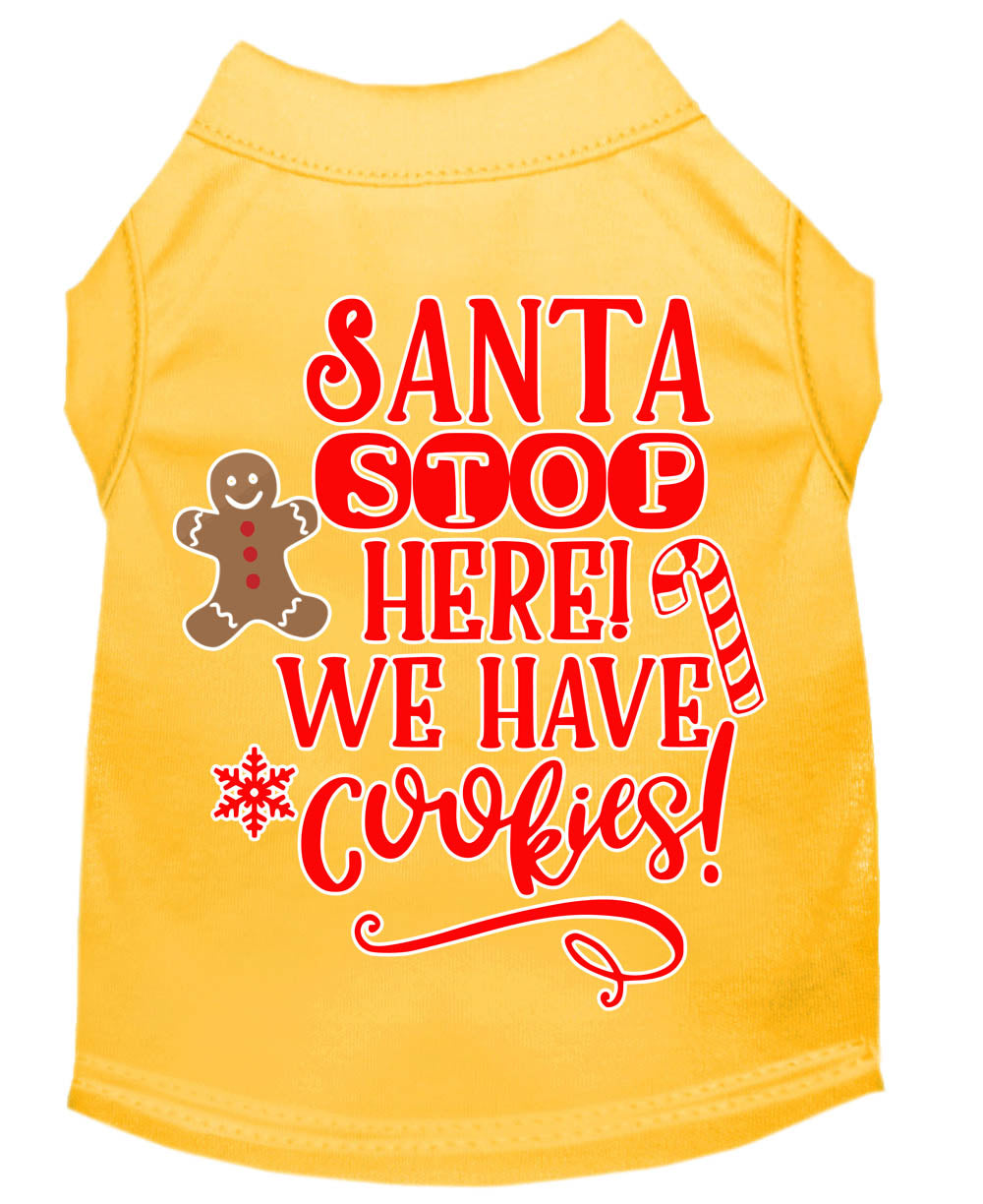 Christmas Pet Dog & Cat Shirt Screen Printed, "Santa, We Have Cookies"