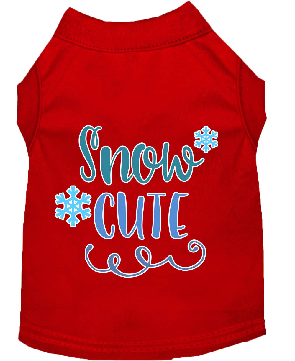 Christmas Pet Dog & Cat Shirt Screen Printed, "Snow Cute"