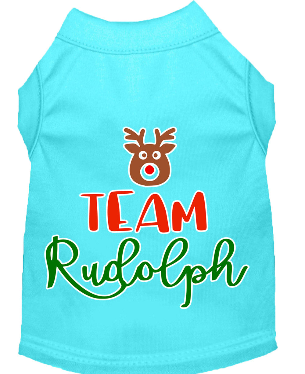 Christmas Pet Dog & Cat Shirt Screen Printed, "Team Rudolph"