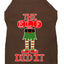 Christmas Pet Dog & Cat Shirt Screen Printed, "The Elf Did It"