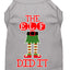 Christmas Pet Dog & Cat Shirt Screen Printed, "The Elf Did It"