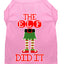 Christmas Pet Dog & Cat Shirt Screen Printed, "The Elf Did It"