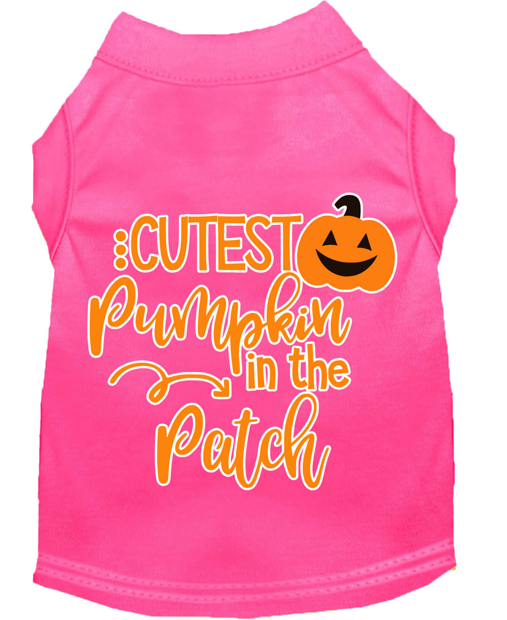 Halloween Pet Dog & Cat Shirt Screen Printed, "Cutest Pumpkin In The Patch"