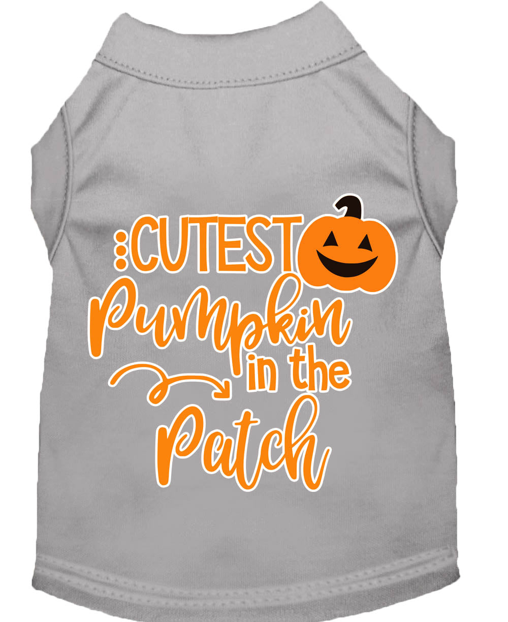 Halloween Pet Dog & Cat Shirt Screen Printed, "Cutest Pumpkin In The Patch"