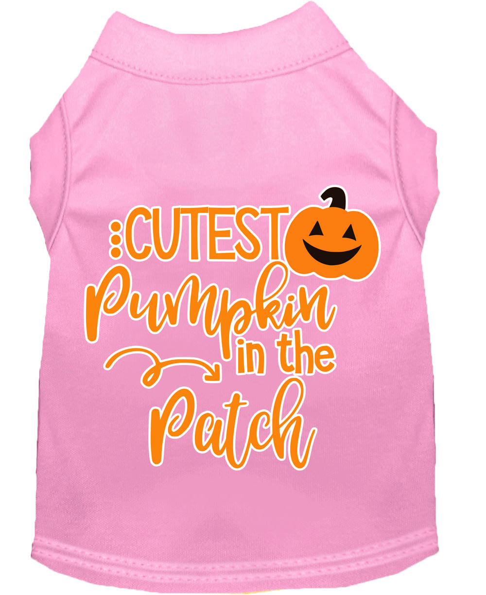 Halloween Pet Dog & Cat Shirt Screen Printed, "Cutest Pumpkin In The Patch"