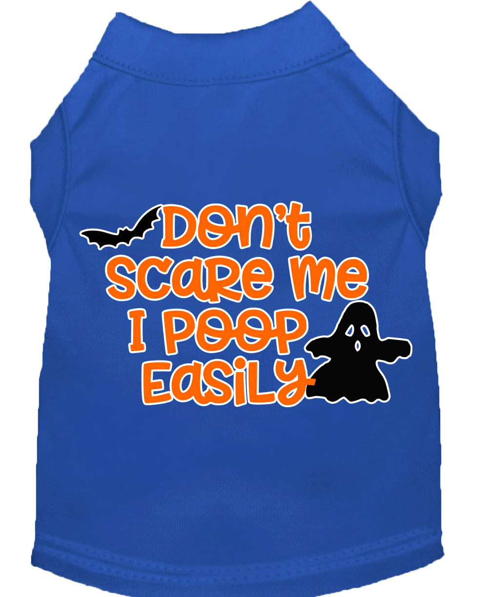 Halloween Pet Dog & Cat Shirt Screen Printed, "Don't Scare Me, I Poop Easily"