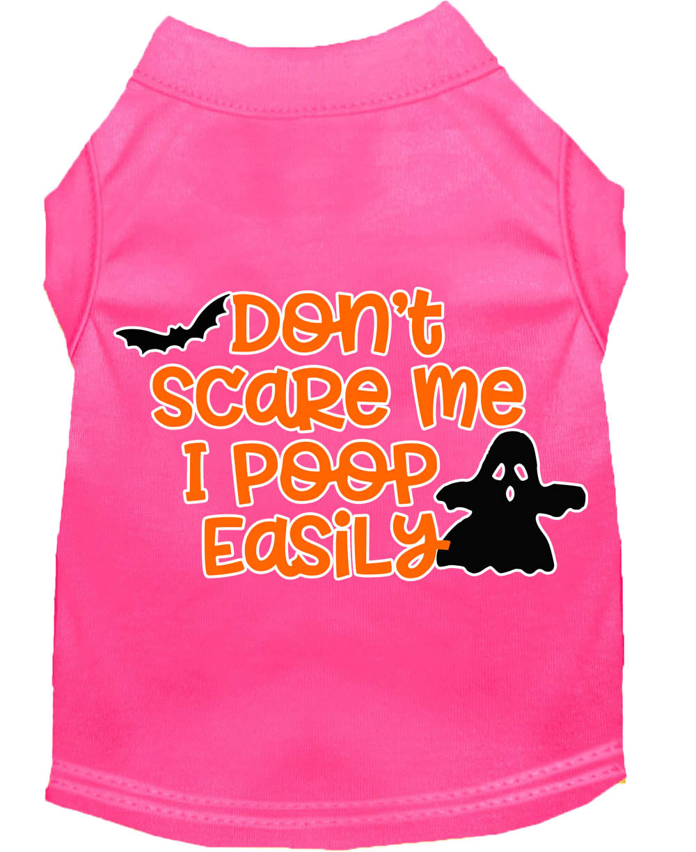 Halloween Pet Dog & Cat Shirt Screen Printed, "Don't Scare Me, I Poop Easily"