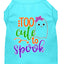 Halloween Pet Dog & Cat Shirt Screen Printed, "Too Cute To Spook - Girly Ghost"